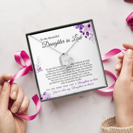 Daughter In Law - How Much You Mean To Me - Forever Love Necklace - Charming Present