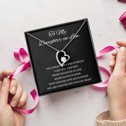 Daughter In Law - You Are Forever One - Forever Love Necklace - Charming Present
