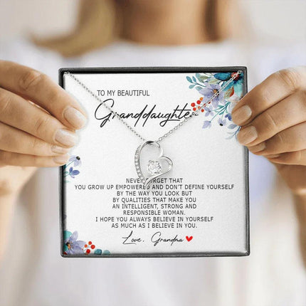 To My Beautiful Granddaughter - Always Believe In Yourself - Forever Love Necklace SO184Tv1 - Charming Present