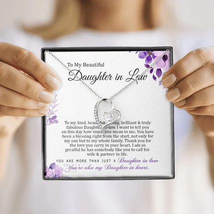 Daughter In Law - How Much You Mean To Me - Forever Love Necklace - Charming Present