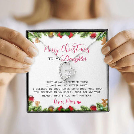Daughter Mom - Merry Christmas - Forever Love Necklace - Charming Present