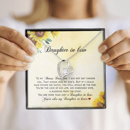Daughter In Law - You're Also My Daughter In Heart - Forever Love Necklace - Charming Present