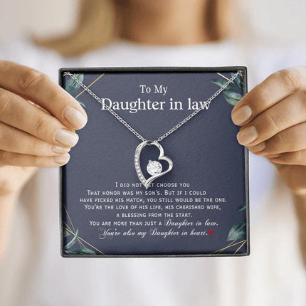 To My Daughter In Law - You Are Also My Daughter In Heart - Forever Love Necklace SO179V - Charming Present
