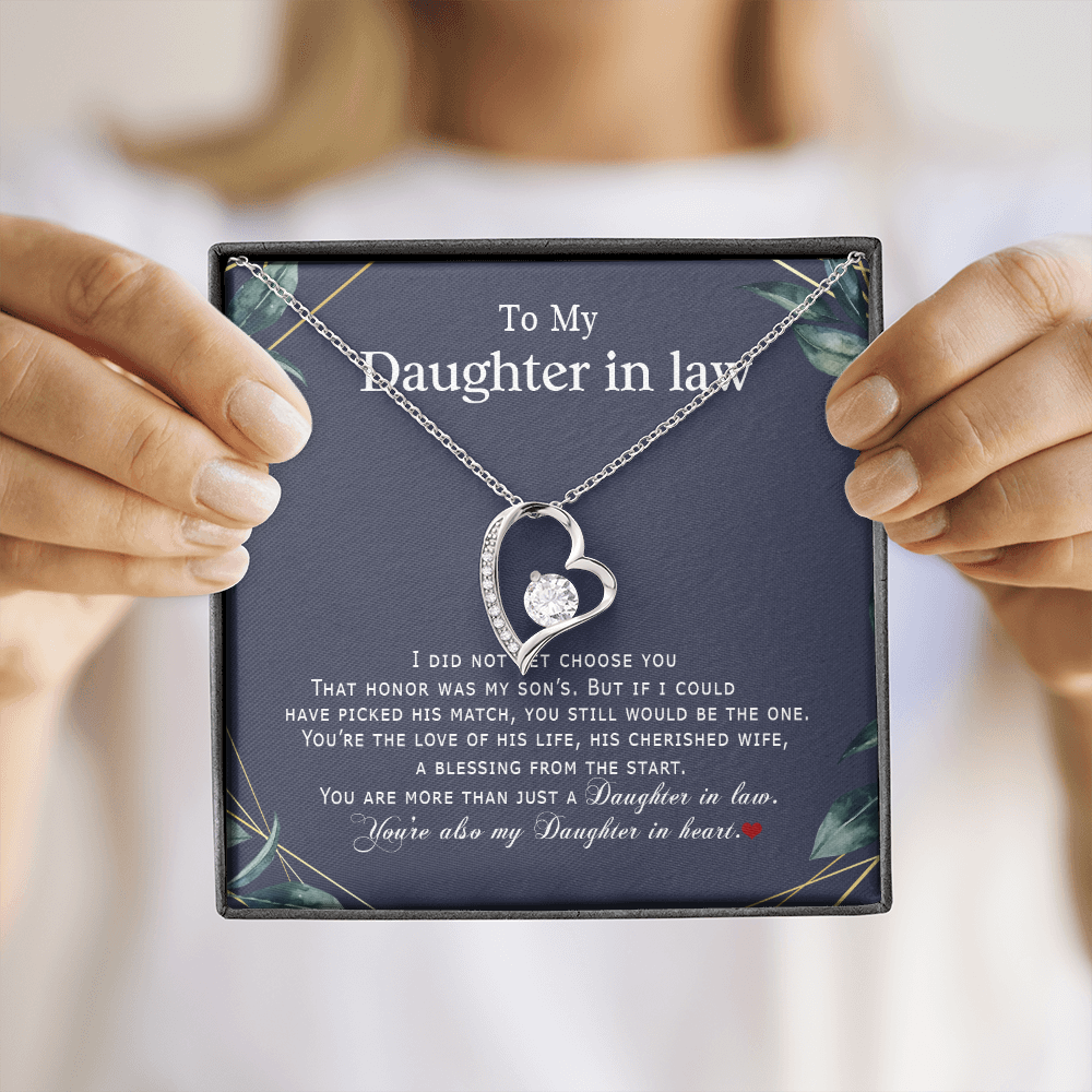 To My Daughter In Law - You Are Also My Daughter In Heart - Forever Love Necklace SO179V