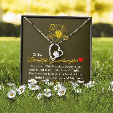 To My Beautiful Granddaughter - Feel My Love - Forever Love Necklace SO160V - Charming Present