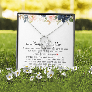 To My Bonus Daughter - Love You No Matter What - Forever Love Necklace SO168V