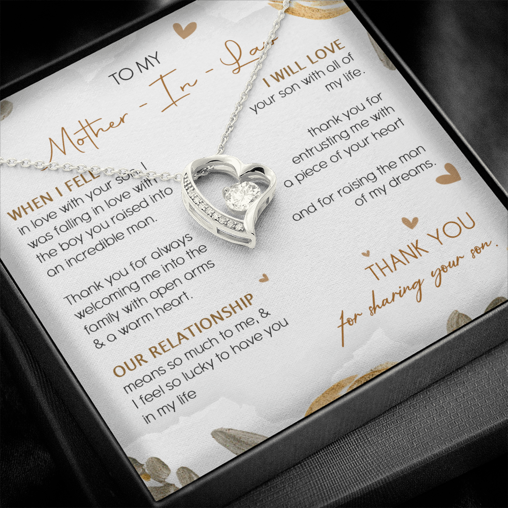 To My Mother In Law - Thank You For Sharing Your Son - Forever Love Necklace SO23TU