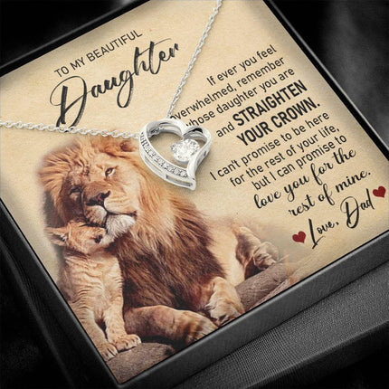 Daughter Dad - Love You For The Rest Of Mine - Forever Love Necklace - Charming Present