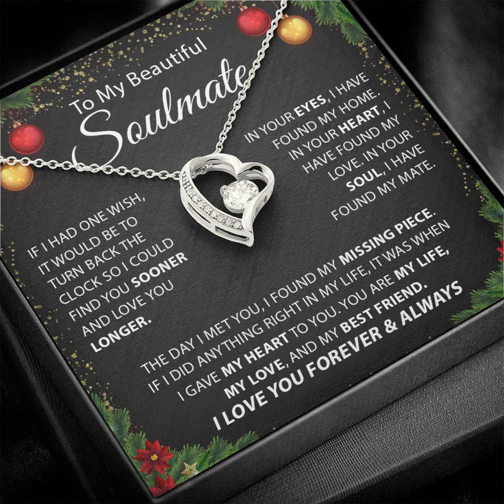 Beautiful Soulmate - I Love You Forever & Always - Forever Love Necklace