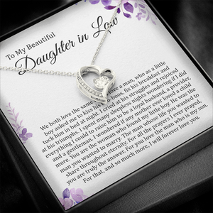 To My Beautiful Daughter In Law - I Will Forever Love You - Forever Love Necklace SO180T