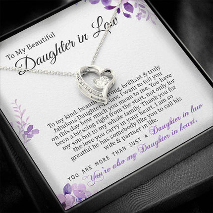 Daughter In Law - How Much You Mean To Me - Forever Love Necklace - Charming Present