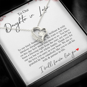 To Our Daughter In Law - Thank You For The Love - Forever Love Necklace SO169T