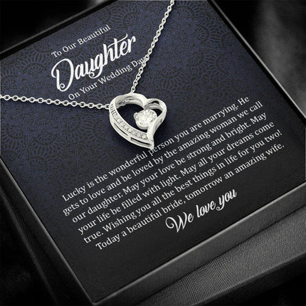 To Our Beautiful Daughter On Your Wedding Day - Necklace SO149T - Charming Present