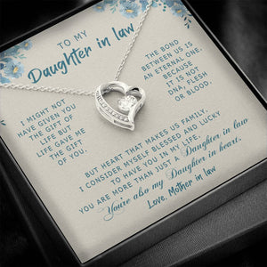 Daughter In Law - Mother In Law - Life Give Me The Gift Of You -Forever Love Necklace