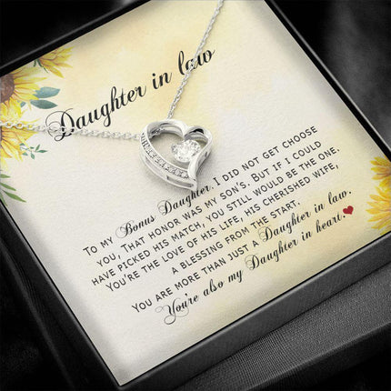 Daughter In Law - You're Also My Daughter In Heart - Forever Love Necklace - Charming Present