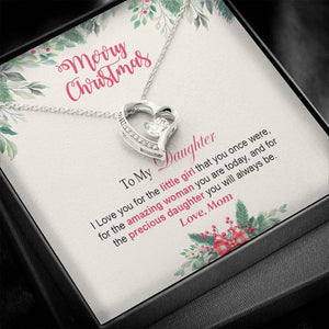 Daughter Mom - Merry Christmas - Forever Love Necklace