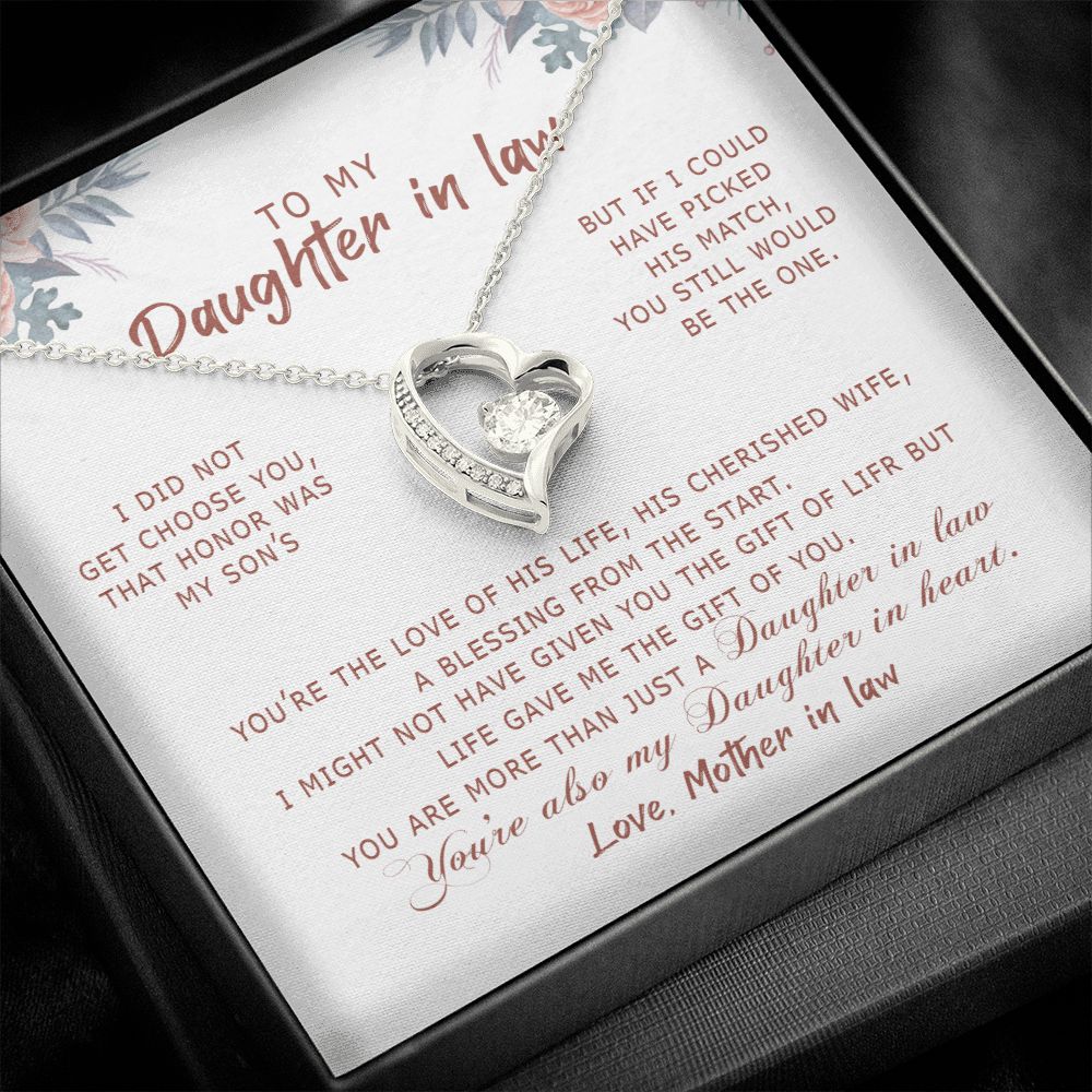 Daughter In Law - Life Gave Me The Gift Of You - Forever Love Necklace