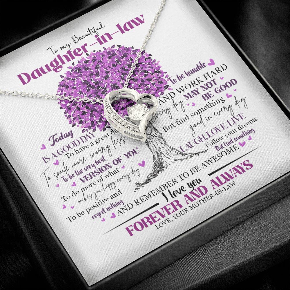 Daughter In Law - Mother In Law - Believe In Yourself - Forever Love Necklace