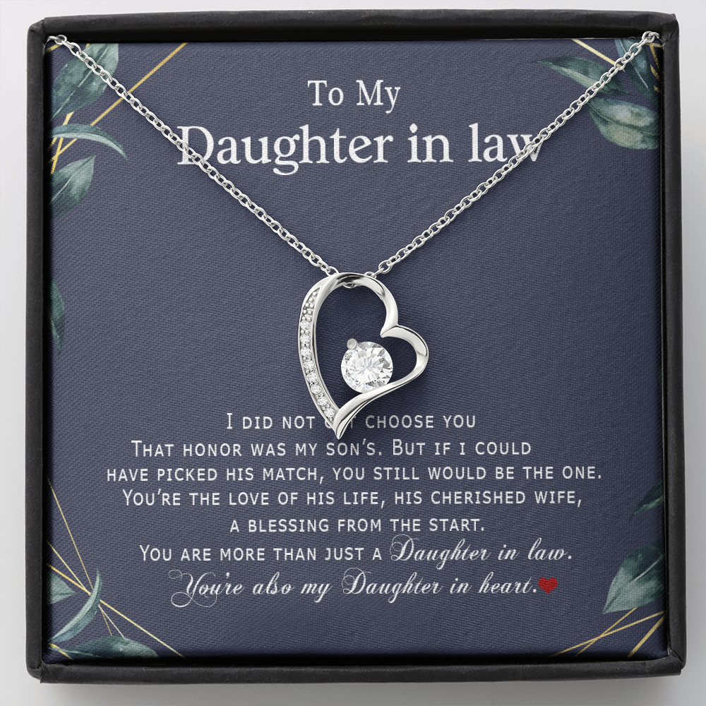To My Daughter In Law - You Are Also My Daughter In Heart - Forever Love Necklace SO179V