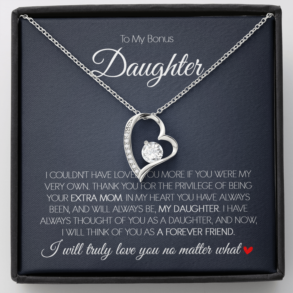 To My Bonus Daughter - Love You Forever - Forever Love Necklace SO171T