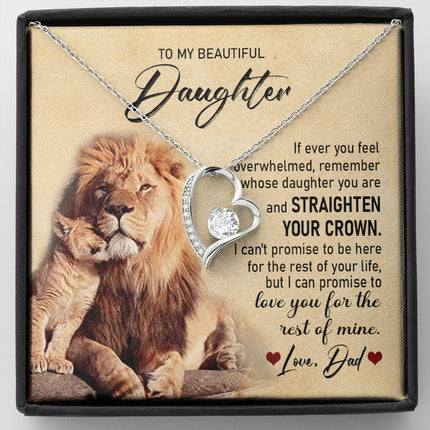 Daughter Dad - Love You For The Rest Of Mine - Forever Love Necklace - Charming Present