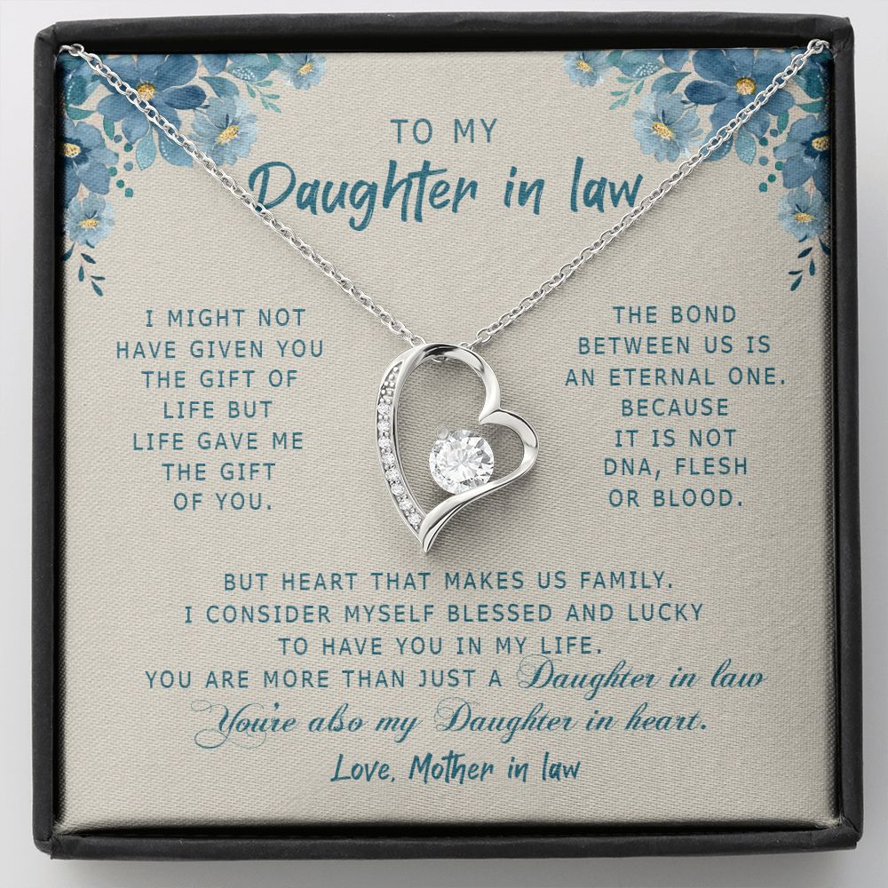 Daughter In Law - Mother In Law - Life Give Me The Gift Of You -Forever Love Necklace