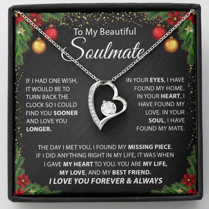 Beautiful Soulmate - I Love You Forever & Always - Forever Love Necklace - Charming Present