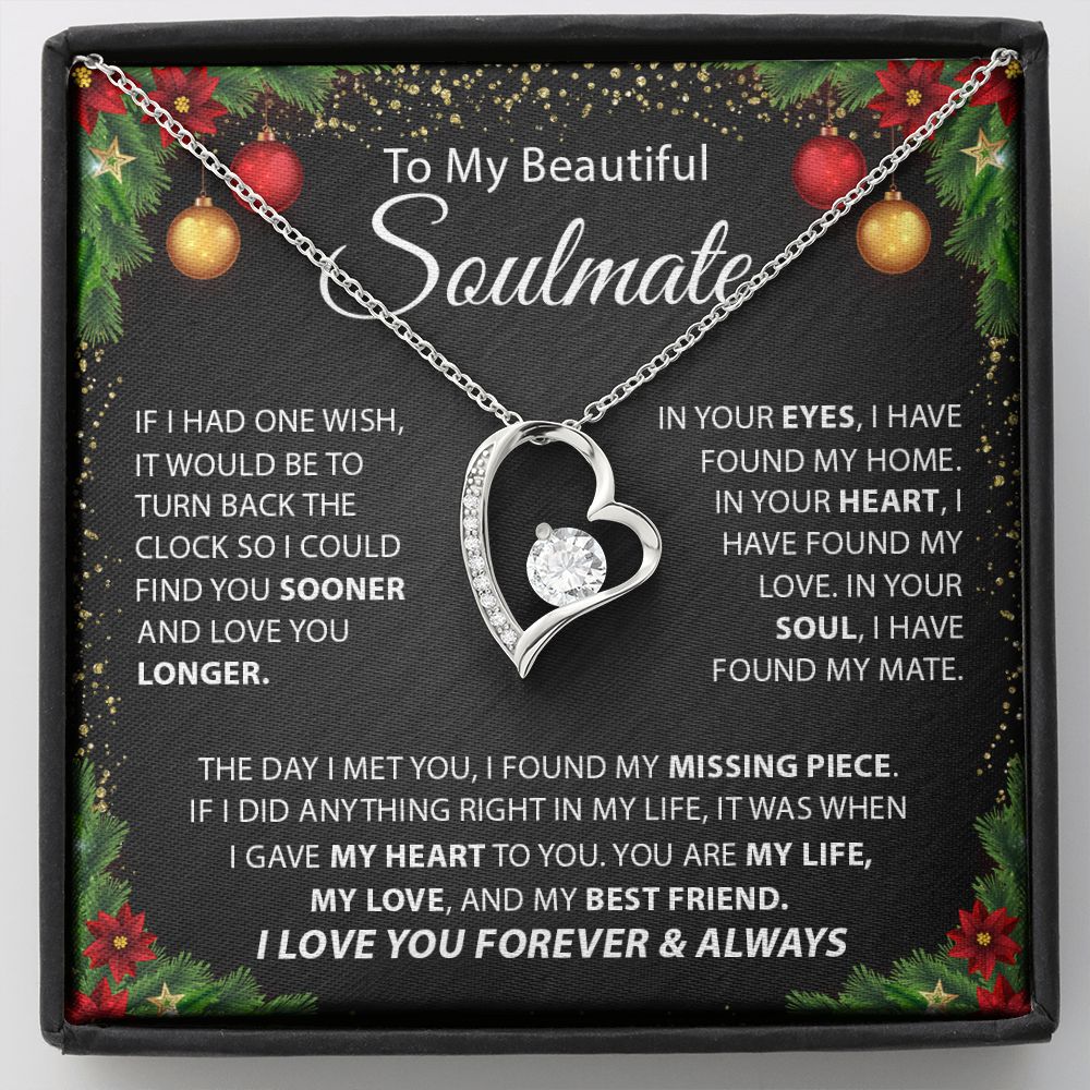 Beautiful Soulmate - I Love You Forever & Always - Forever Love Necklace