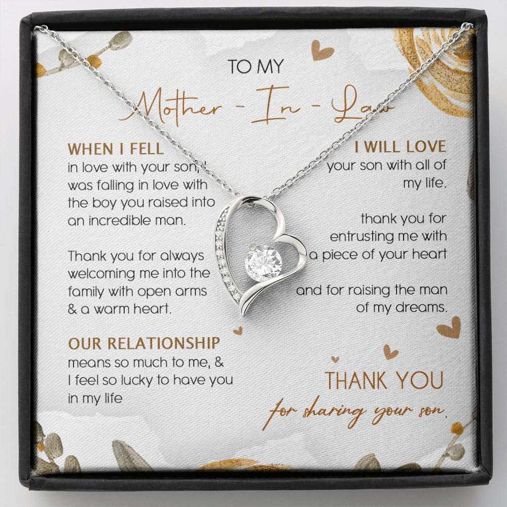To My Mother In Law - Thank You For Sharing Your Son - Forever Love Necklace SO23TU