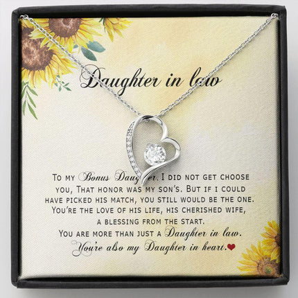 Daughter In Law - You're Also My Daughter In Heart - Forever Love Necklace - Charming Present