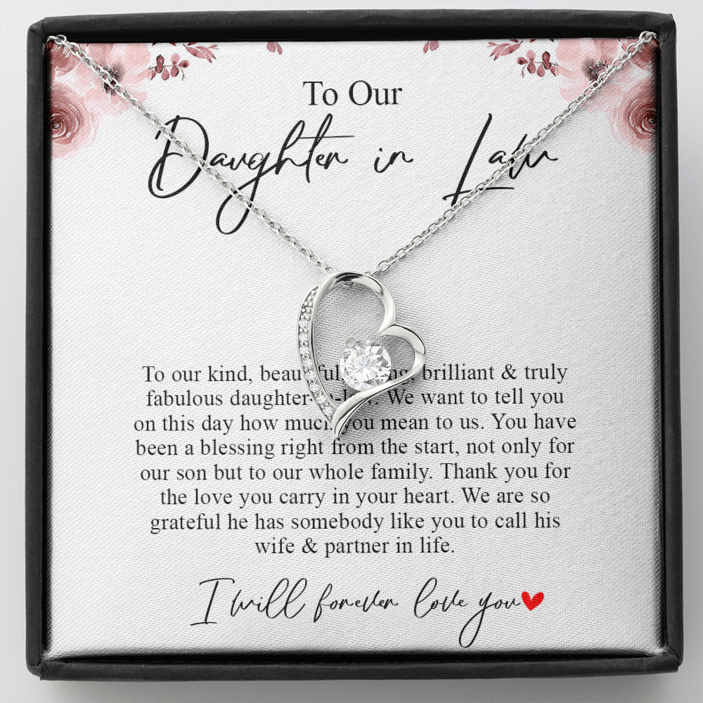 To Our Daughter In Law - Thank You For The Love - Forever Love Necklace SO169T