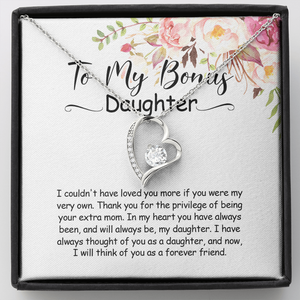 To My Bonus Daughter - You Are Always In My Heart - Forever Love Necklace SO164V