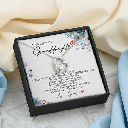 To My Beautiful Granddaughter - Always Believe In Yourself - Forever Love Necklace SO184Tv1 - Charming Present