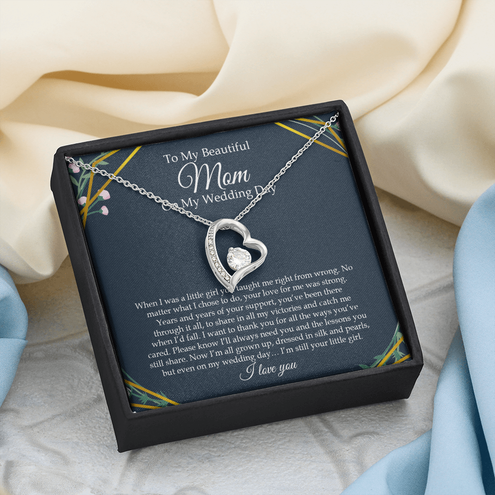 To My Beautiful Mom On My Wedding Day - Forever Love Necklace SO153V