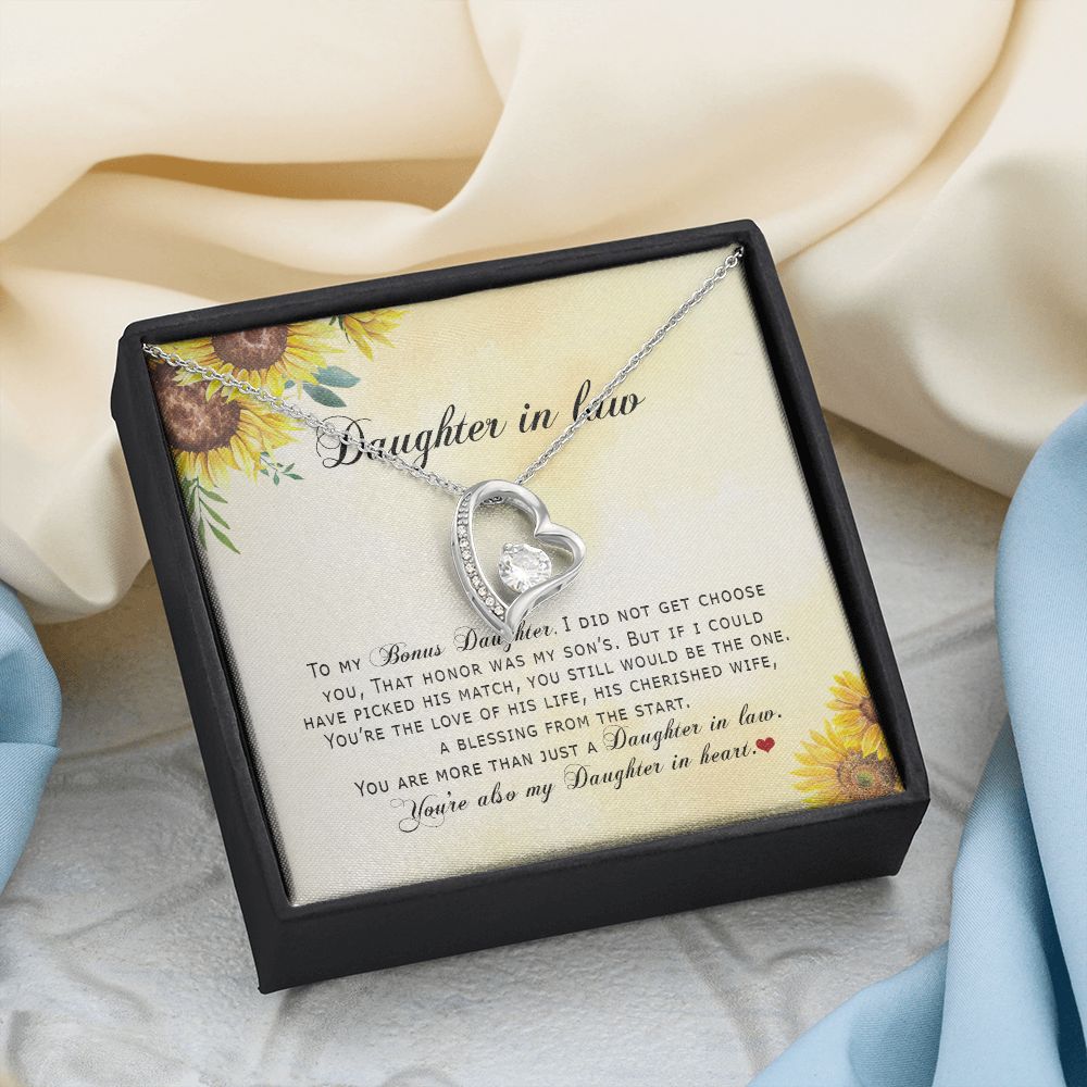 Daughter In Law - You're Also My Daughter In Heart - Forever Love Necklace