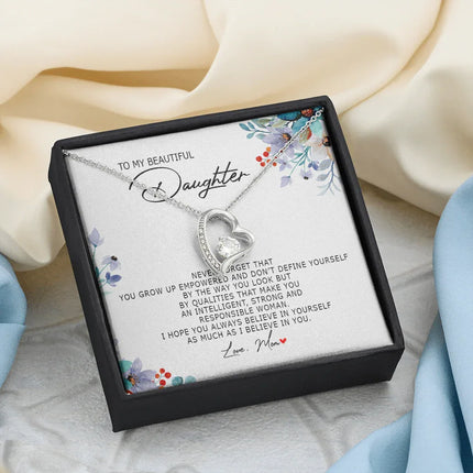 To My Beautiful Daughter - Always Believe In Yourself - Forever Love Necklace SO184T - Charming Present