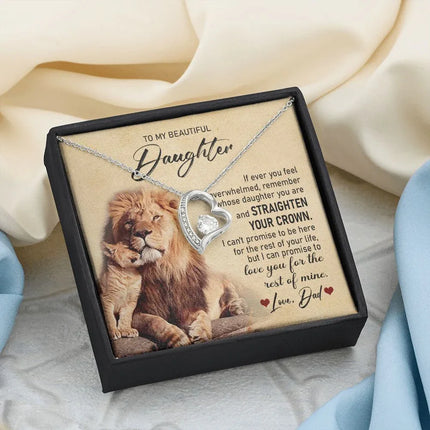 Daughter Dad - Love You For The Rest Of Mine - Forever Love Necklace - Charming Present