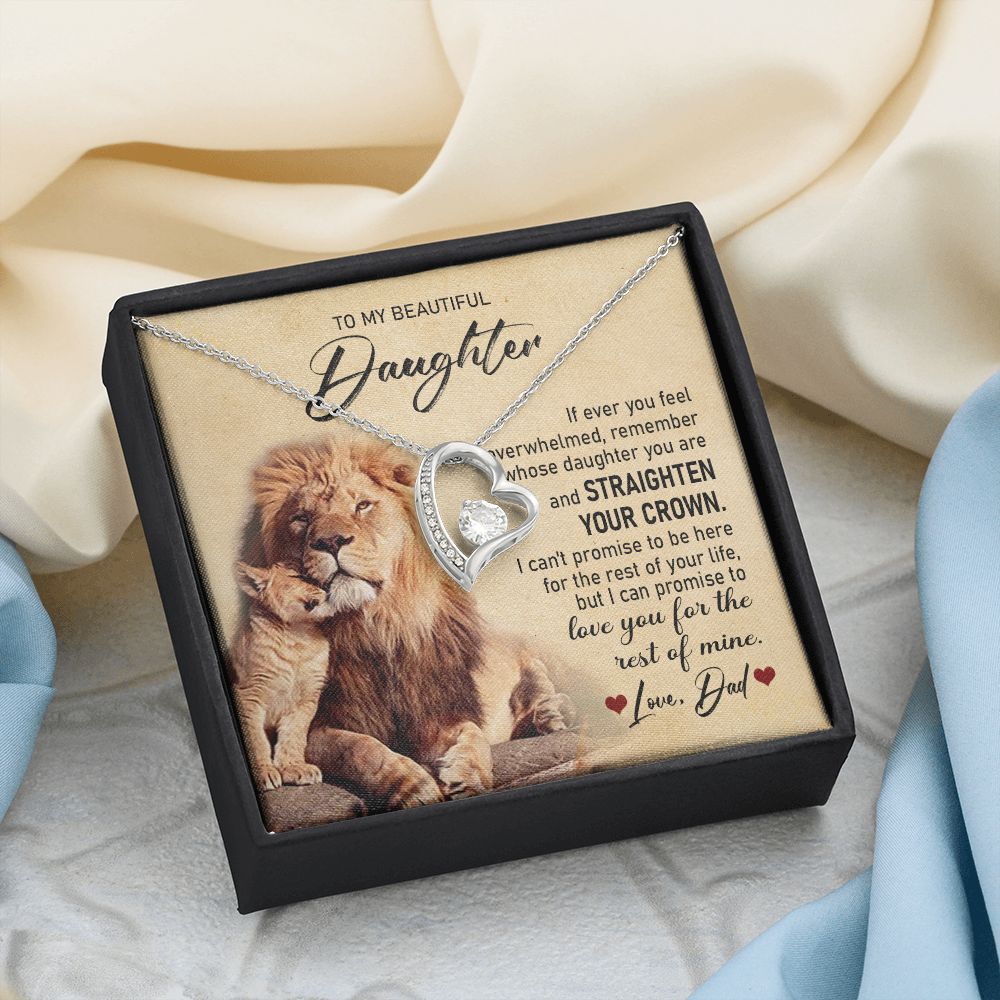 Daughter Dad - Love You For The Rest Of Mine - Forever Love Necklace