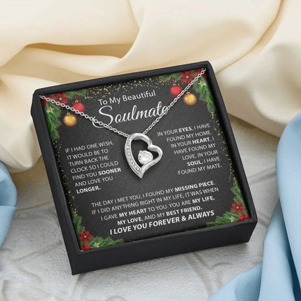 Beautiful Soulmate - I Love You Forever & Always - Forever Love Necklace - Charming Present