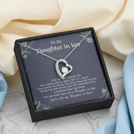 To My Daughter In Law - You Are Also My Daughter In Heart - Forever Love Necklace SO179V - Charming Present