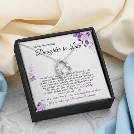 Daughter In Law - How Much You Mean To Me - Forever Love Necklace - Charming Present
