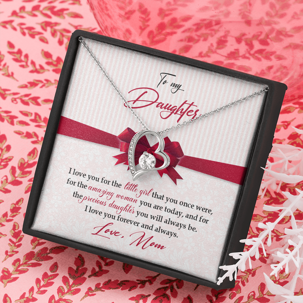 To My Daughter - I Love You For The Little Girl - Forever Love Necklace SO157V