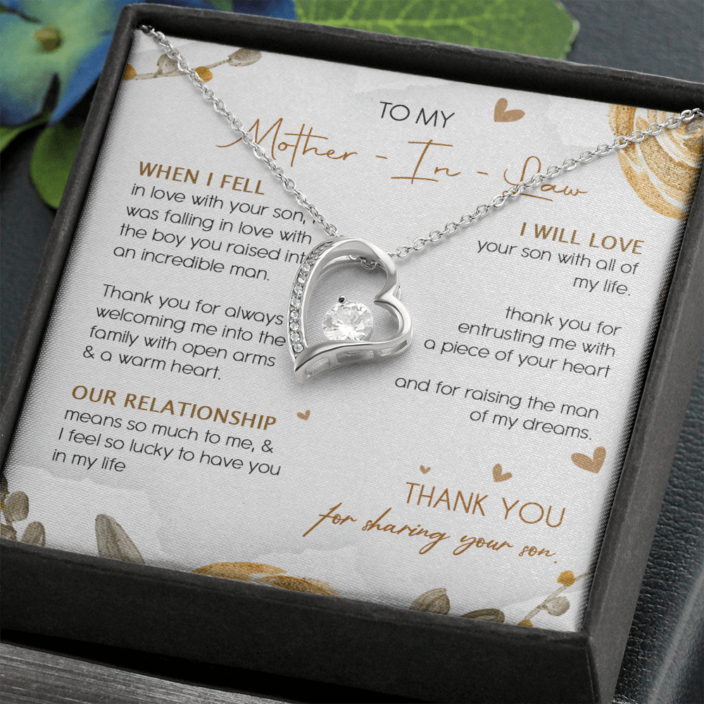 To My Mother In Law - Thank You For Sharing Your Son - Forever Love Necklace SO23TU