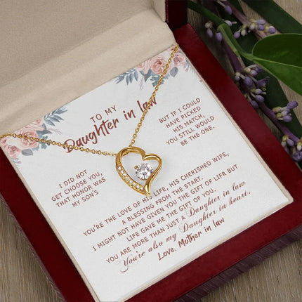 Daughter In Law - Life Gave Me The Gift Of You - Forever Love Necklace - Charming Present