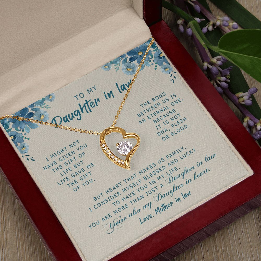 Daughter In Law - Mother In Law - Life Give Me The Gift Of You -Forever Love Necklace