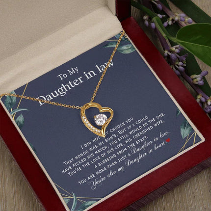 To My Daughter In Law - You Are Also My Daughter In Heart - Forever Love Necklace SO179V - Charming Present