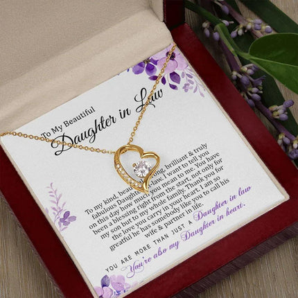 Daughter In Law - How Much You Mean To Me - Forever Love Necklace - Charming Present