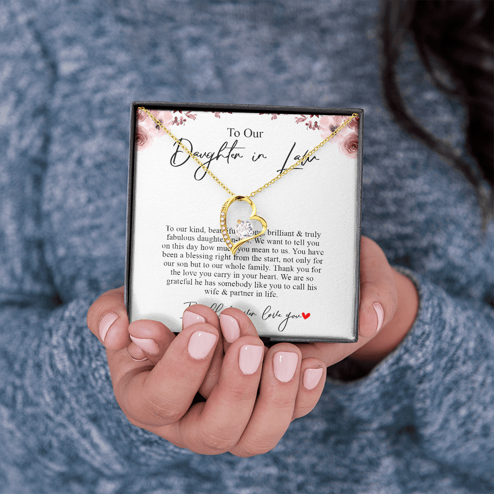 To Our Daughter In Law - Thank You For The Love - Forever Love Necklace SO169T