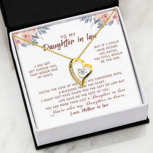 Daughter In Law - Life Gave Me The Gift Of You - Forever Love Necklace