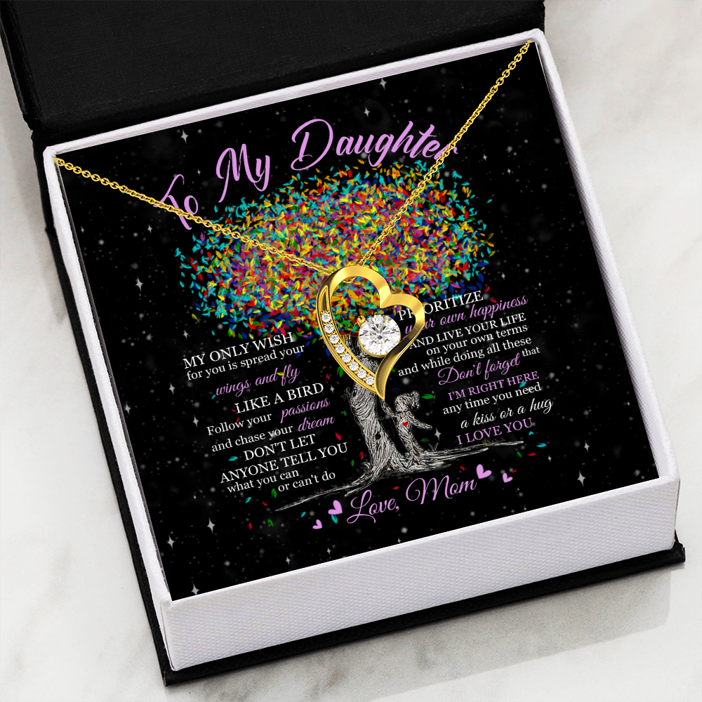 To My Daughter - Live Your Life - Forever Love Necklace SO178T